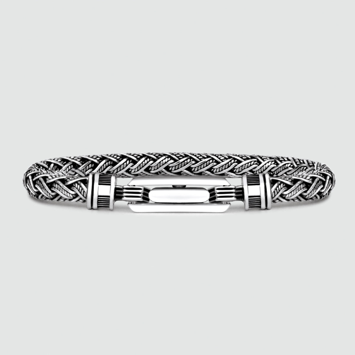 Rasim - Bracelet hexagonal tressé en argent 6mm