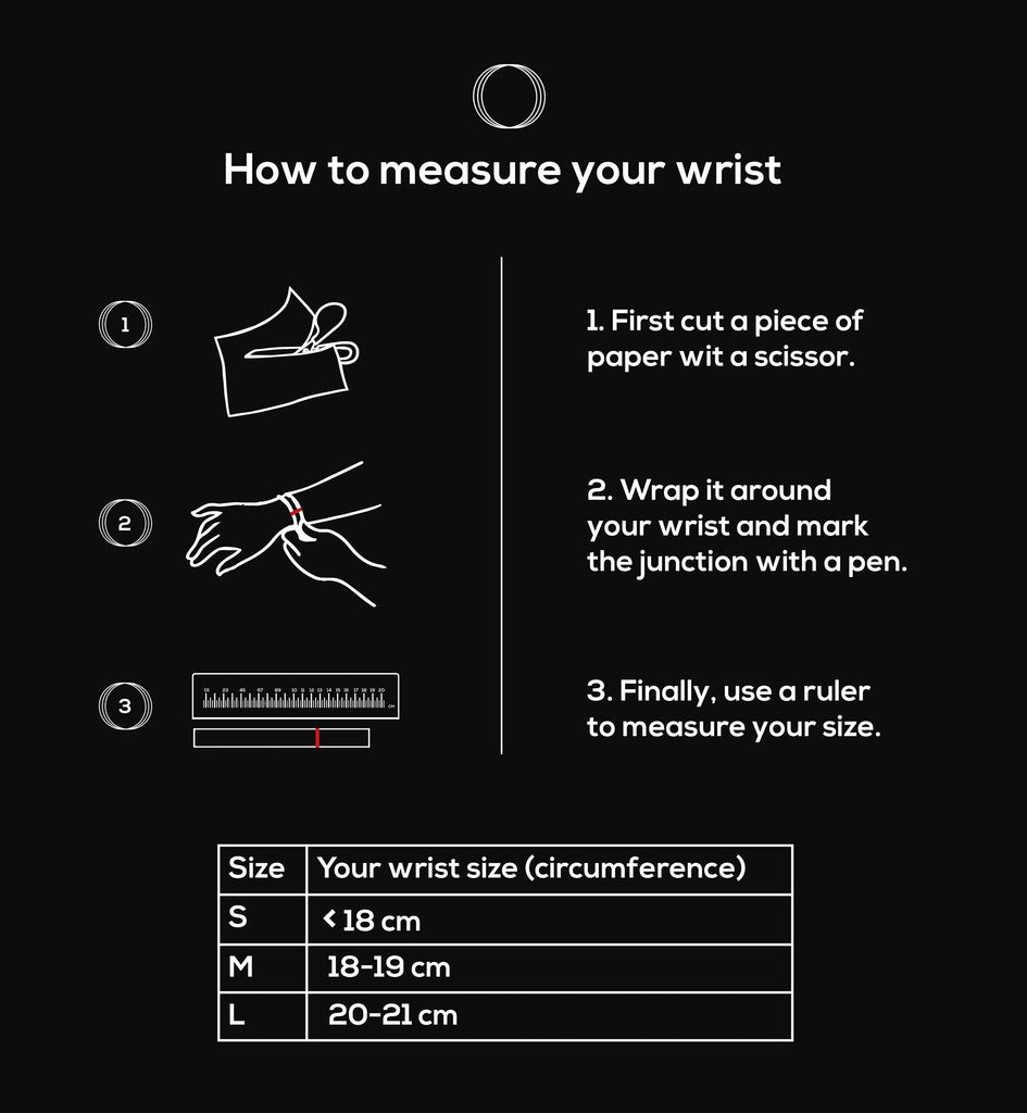 How to measure your wrist size.