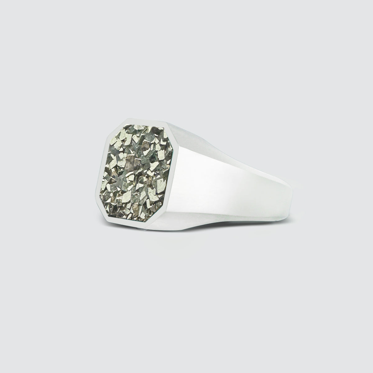 Mounim - Bague chevalière pyrite druzy 13mm