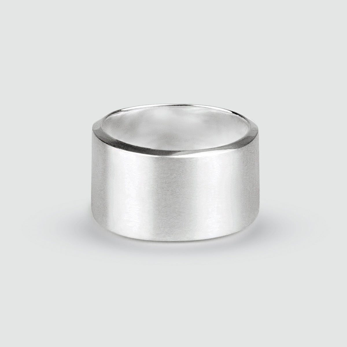 Tamir - Bague large en argent mat 14mm