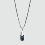 Tahrir - Blauer Pietersit-Anhänger im Art Deco-Stil