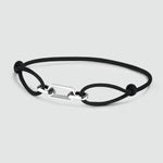 Aarif - Schwarzes Seilketten-Gliederarmband