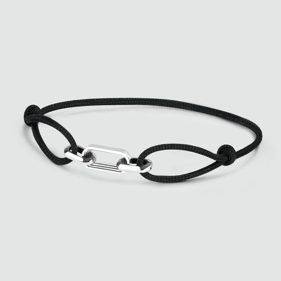 Aarif – Black Rope Chain Link Bracelet - NineTwoFive