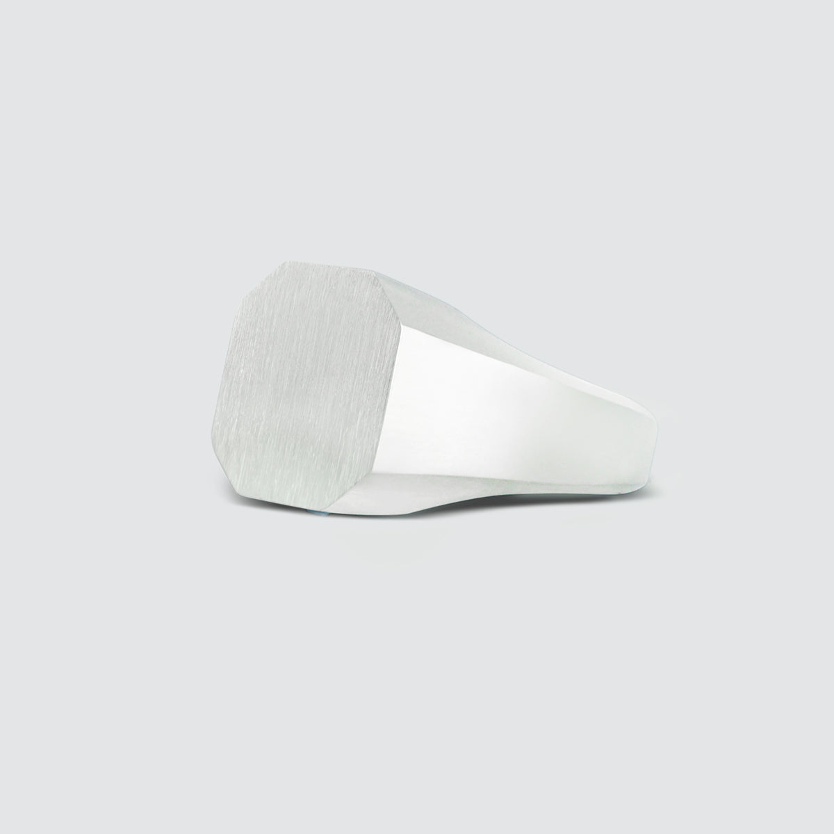 Tameem - Chevalière en argent brossé mat 13mm