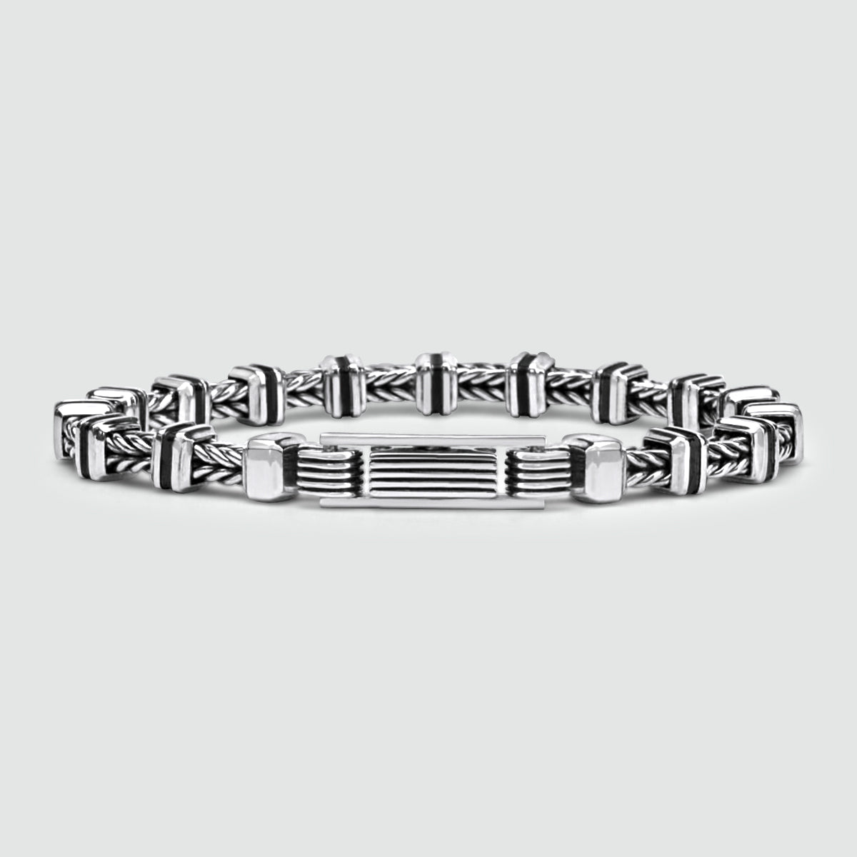 Khaled - Bracelet Brutalist en argent 6.5mm