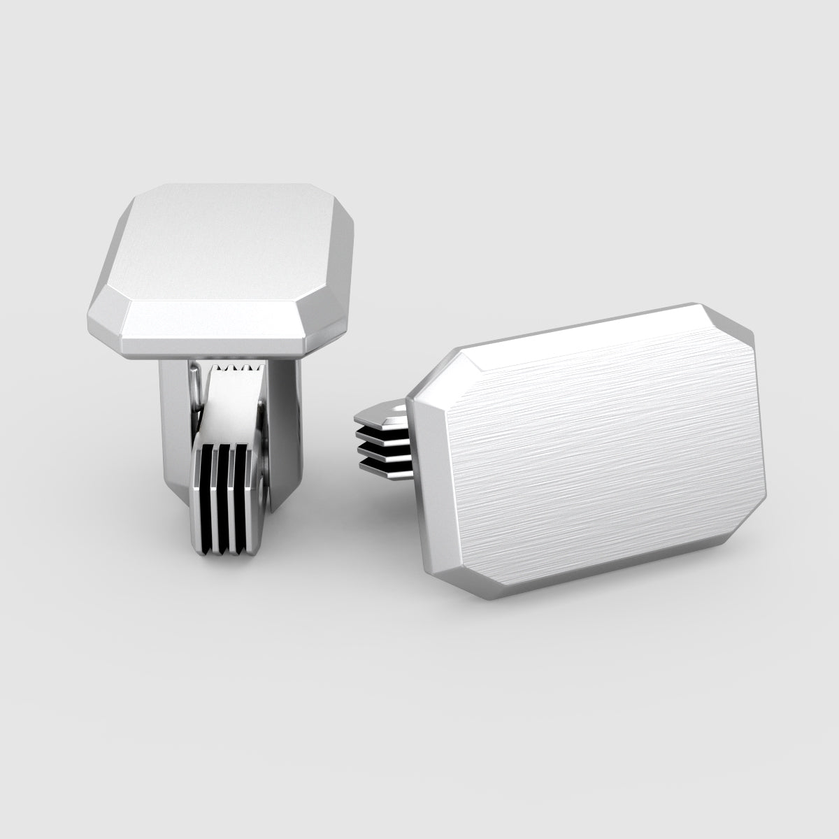 Matt Finish Men's Silver Cufflinks | Nayel