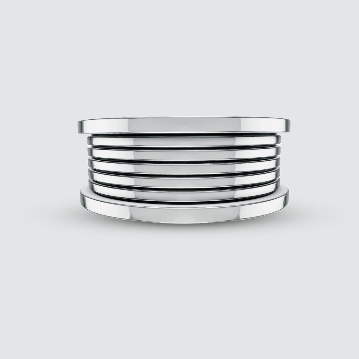 Een Yanel - Geoxideerd Sterling Zilveren Ring 10mm gegraveerd met een afbeelding van een zilveren ring op een witte achtergrond.