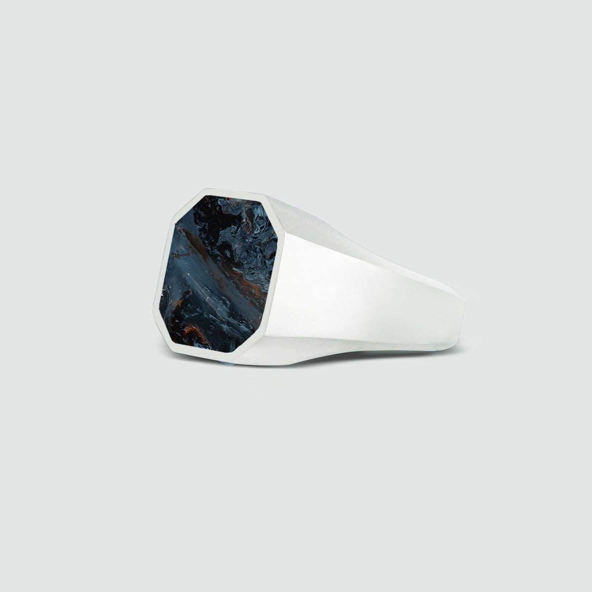 Halim - Blue Pietersite Signet Ring 13mm