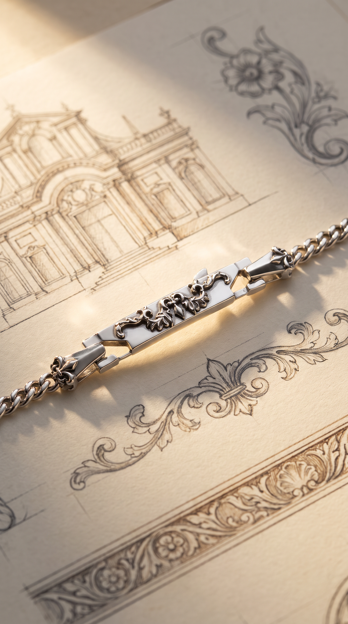 Wasil & Wasim Curb Chain and Bracelet - set