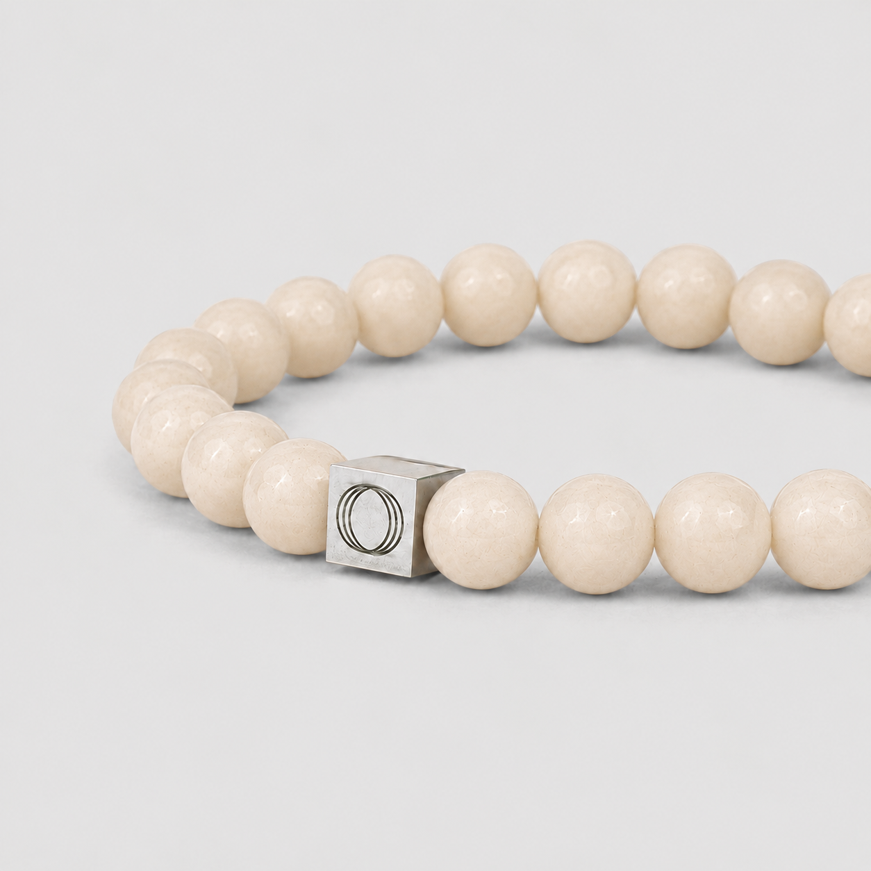Albij - Beige Beaded Bracelet 8mm - NineTwoFive