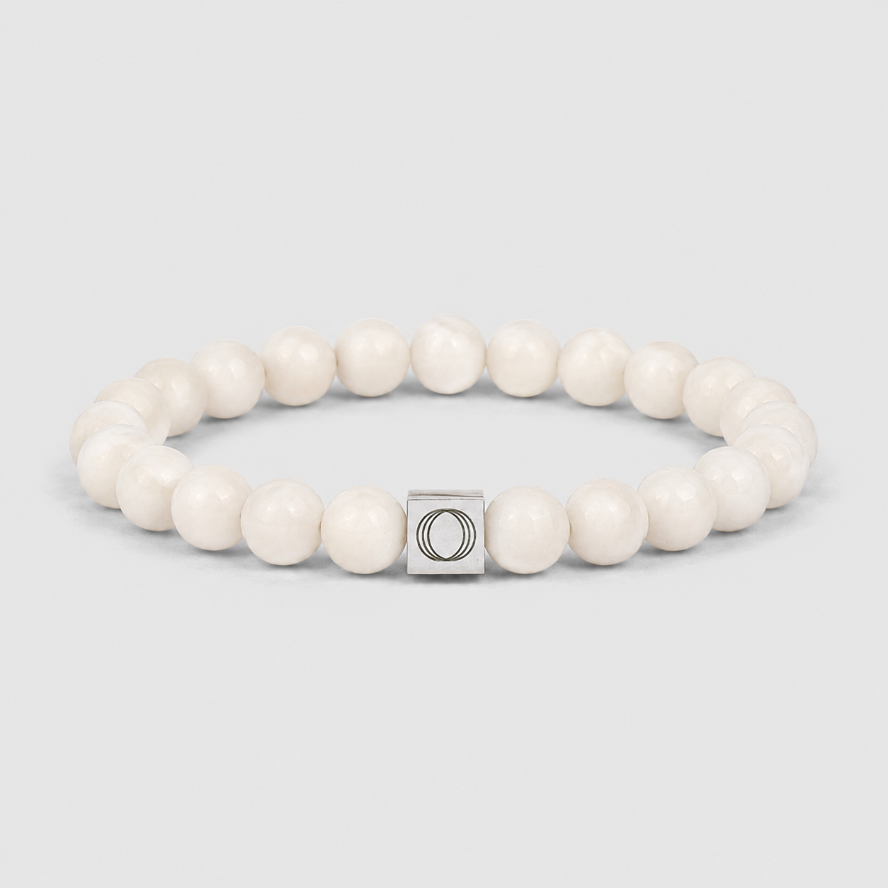 Albij – Beiges Perlenarmband 8 mm