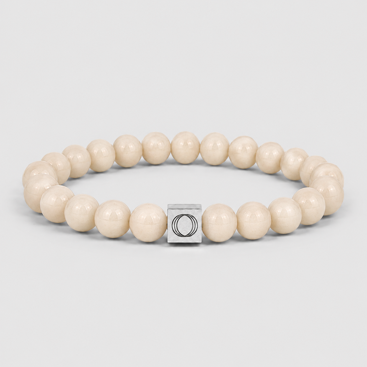 Albij - Beige Beaded Bracelet 8mm - NineTwoFive