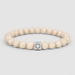 Albij - Beige Beaded Bracelet 8mm