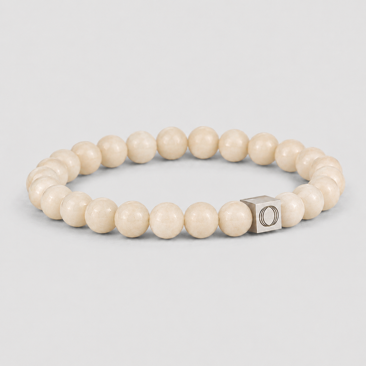 Albij - Beige Beaded Bracelet 8mm - NineTwoFive