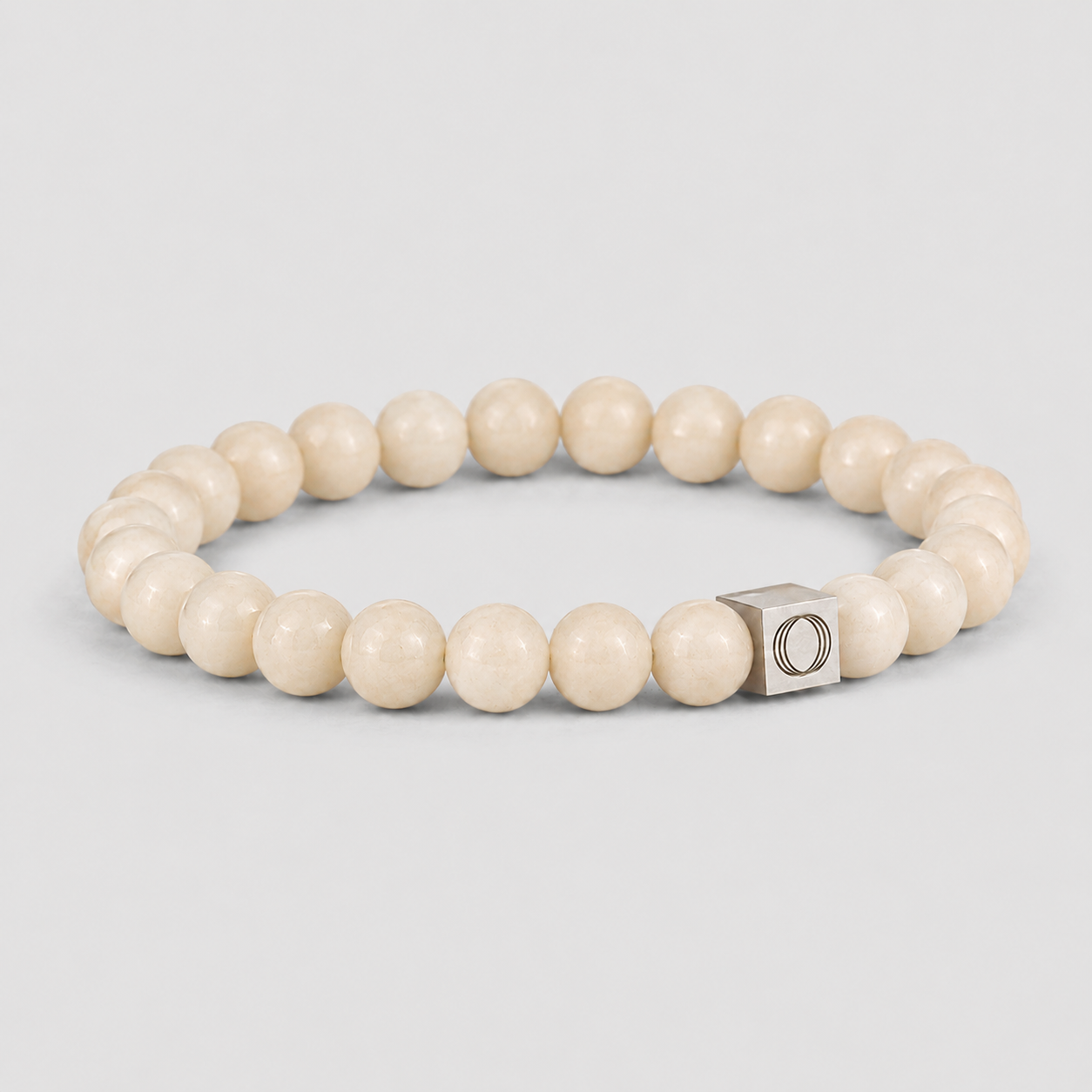 Albij - Beige Beaded Bracelet 8mm - NineTwoFive