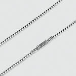 A handmade Emir - Sterling Silver Minimalist Necklace 2.5mm chain with a silver clasp.