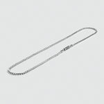 A handmade Emir - Sterling Silver Minimalist Necklace 2.5mm on a white background.