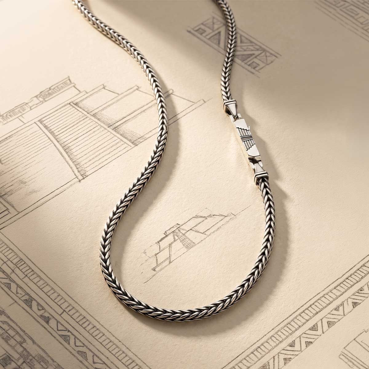 Anis - Collier de blé en argent massif 3mm
