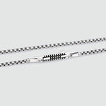 Kamal - Argent sterling, motif vénitien « Box  »Collier , 3 mm