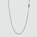 Kamal - Argent sterling, motif vénitien « Box  »Collier , 3 mm