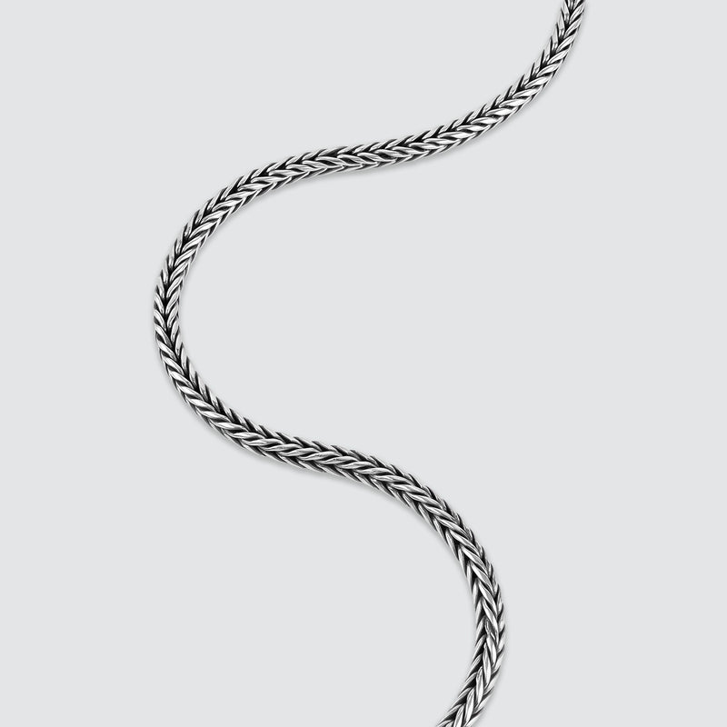 Anis - Sterling Silver Wheat Chain Necklace 3mm - NineTwoFive