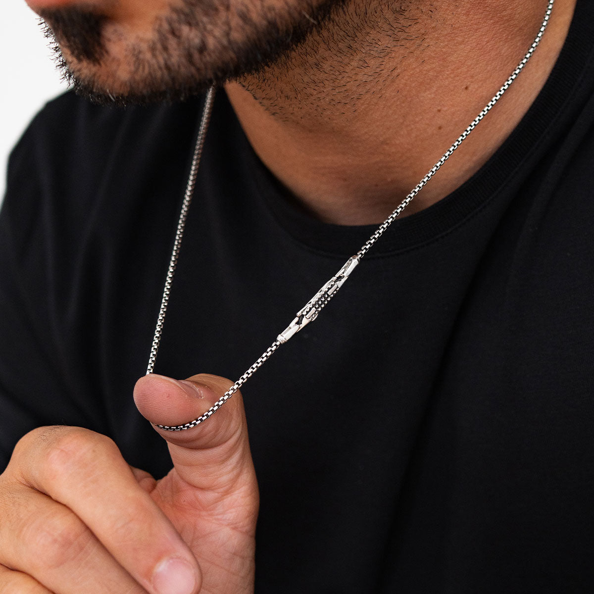 Kamal - Sterling Silver Venetian Box Chain Necklace 2mm - NineTwoFive