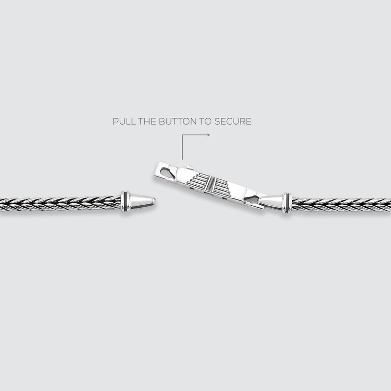 Anis - Sterling Silver Wheat Chain Necklace 3mm - NineTwoFive