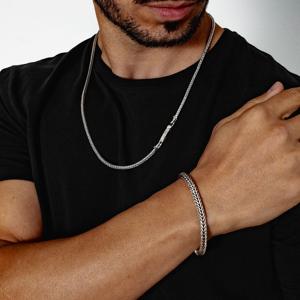 Anis - Collier de blé en argent massif 3mm