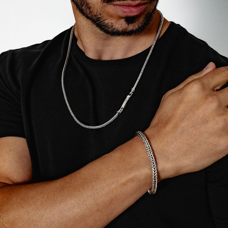 Anis - Sterling zilveren tarwe ketting, 3 mm - NineTwoFive