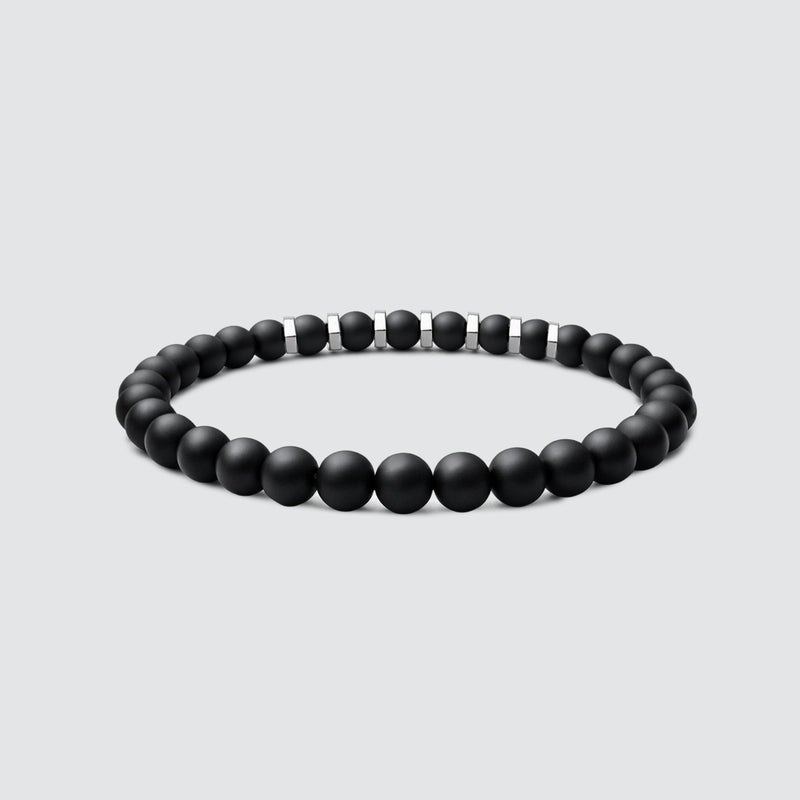 Aswad - Armband met zwarte en zilveren accenten - NineTwoFive