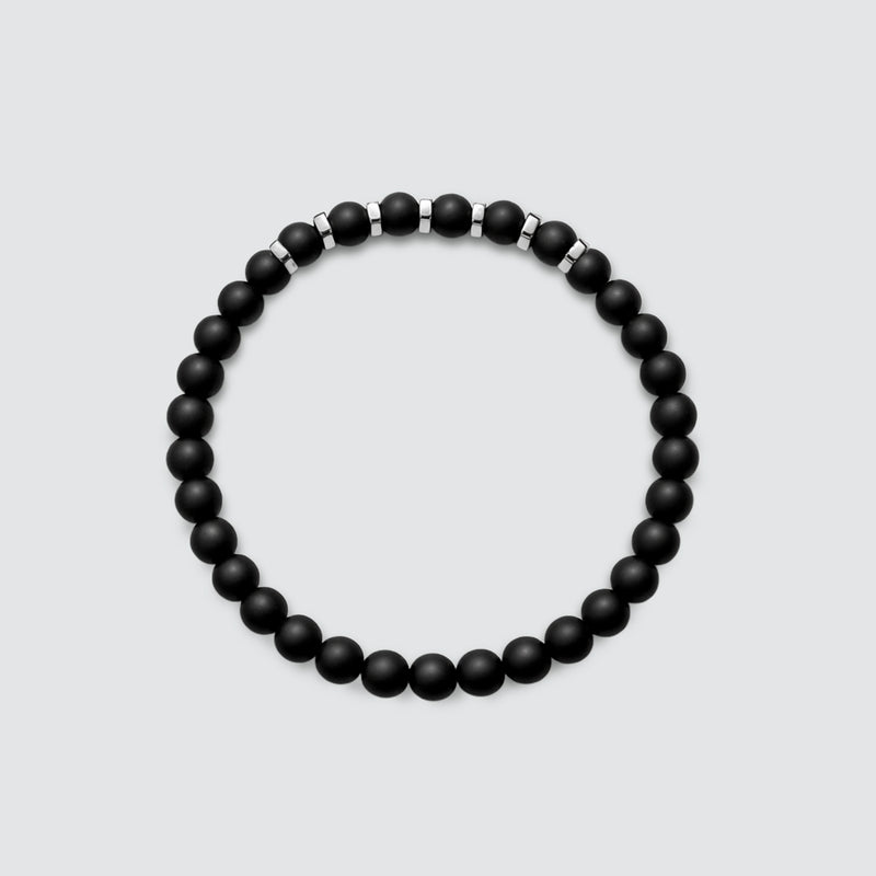 Aswad - Armband met zwarte en zilveren accenten - NineTwoFive