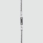 Kamal - Argent sterling, motif vénitien « Box  »Collier , 3 mm