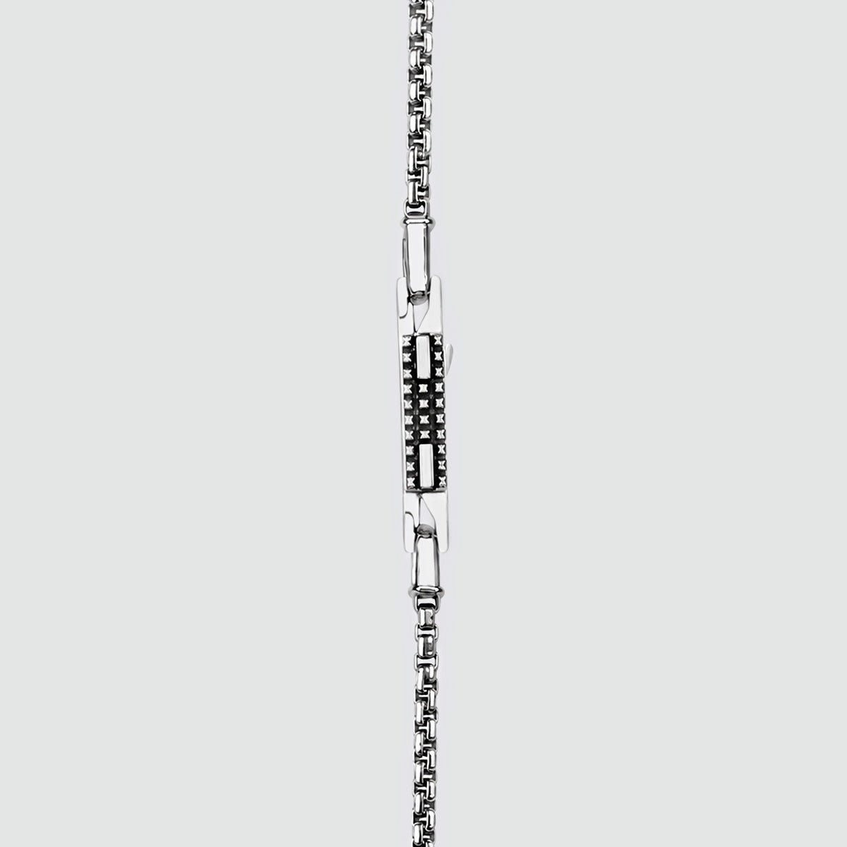 Kamal - Argent sterling, motif vénitien « Box  »Collier , 3 mm