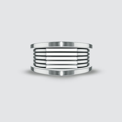 Yanel - Oxidized Sterling Silver Ring 10mm