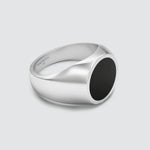 Adil black onyx men’s signet ring side detail from Ninetwofive