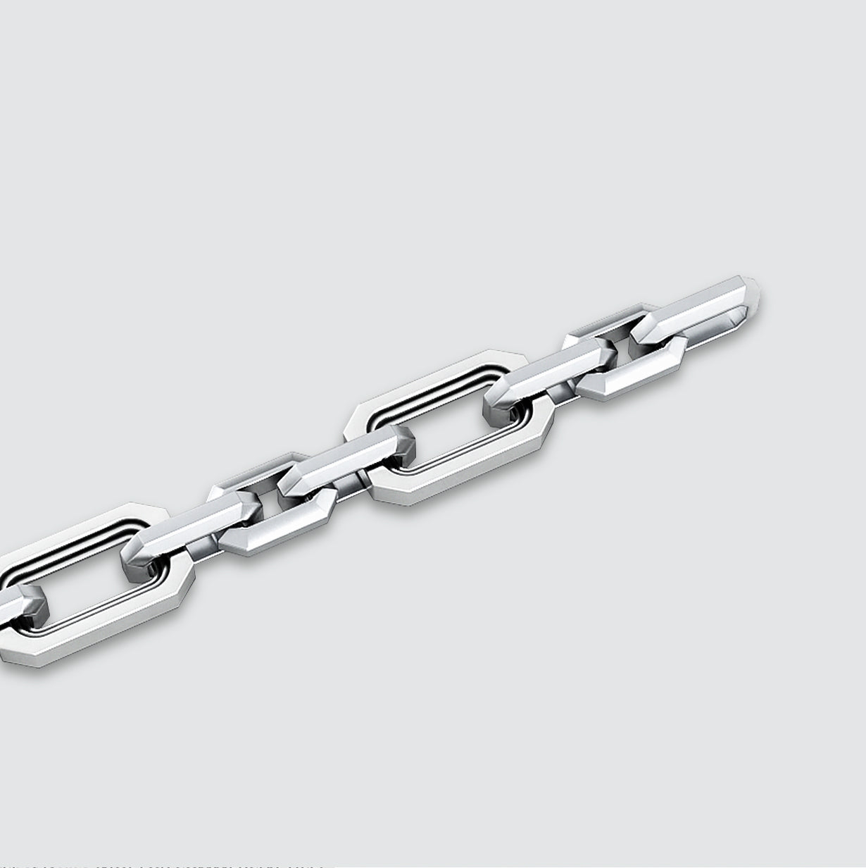 Aqdās - Sterling Silver Chain Link Bracelet For Men