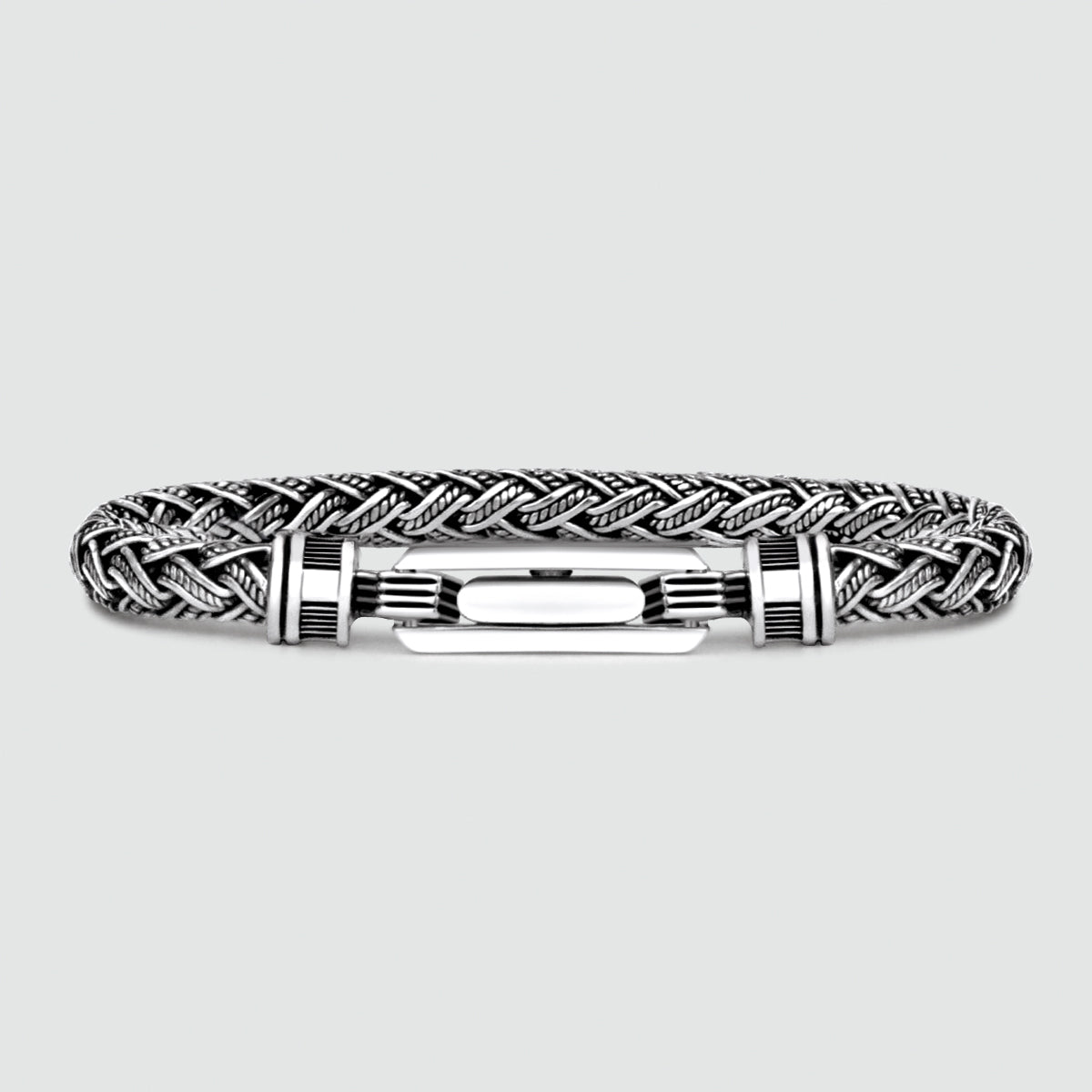 Rasim - Silver Braided Hexagon Bracelet 6mm