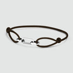 Aazim – Brown Rope Chain Link Bracelet – top view - NineTwoFive