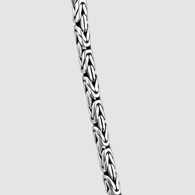 Ramsi - Cavetto Sterling Silver Byzantine Chain Necklace 3.5 mm - NineTwoFive