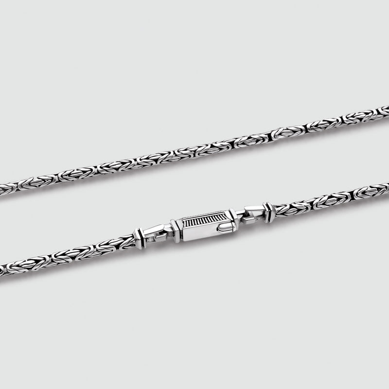 Ramsi - Cavetto Sterling Silver Byzantine Chain Necklace 3.5 mm - NineTwoFive