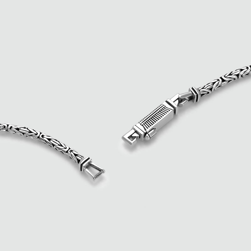 Ramsi - Cavetto Sterling Silver Byzantine Chain Necklace 3.5 mm - NineTwoFive