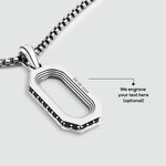 Pendentif personnalisé en argent pour homme avec gravure personnalisée 