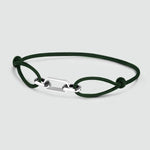 Aamir – Green Rope Chain Link Bracelet – top view - NineTwoFive