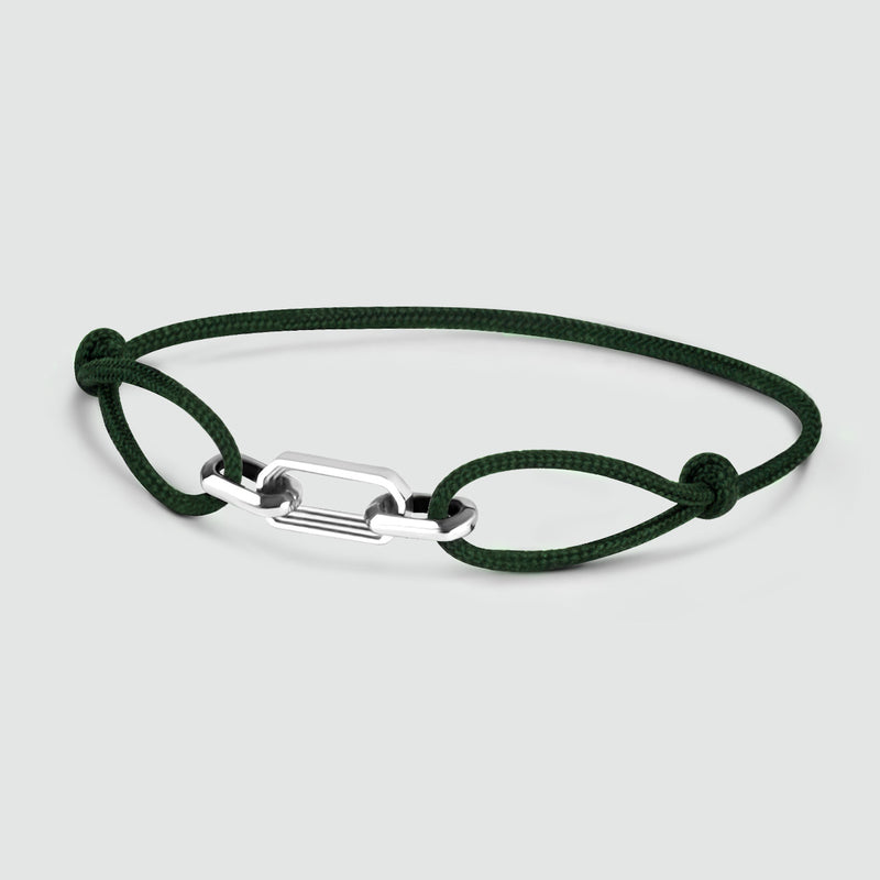 Aamir – Green Rope Chain Link Bracelet