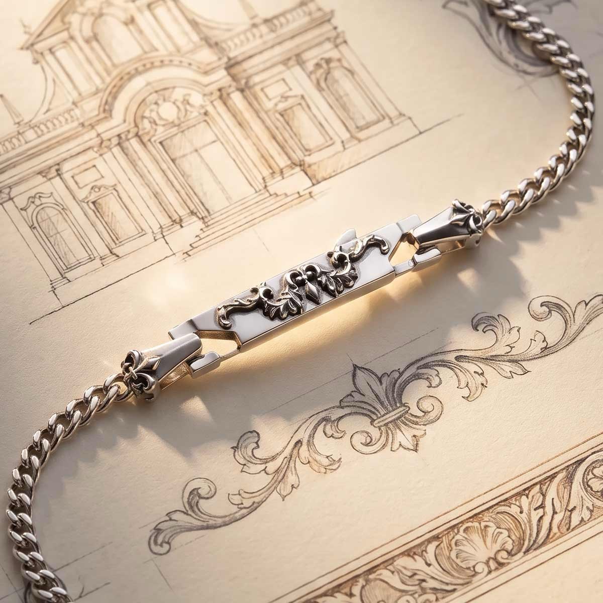 Wasil & Wasim Curb Chain and Bracelet - set