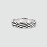 Latif - Thin Sterling Silver Braided Ring 5.5mm