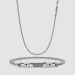 Wasil & Wasim Curb Chain and Bracelet - set - NineTwoFive