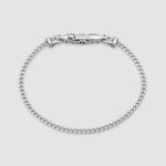 Wasim - Sterling Silver Curb Chain Bracelet 3mm - NineTwoFive