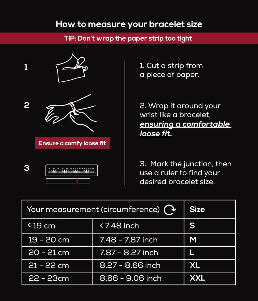 Men's Bracelet Size Chart Find Your Size