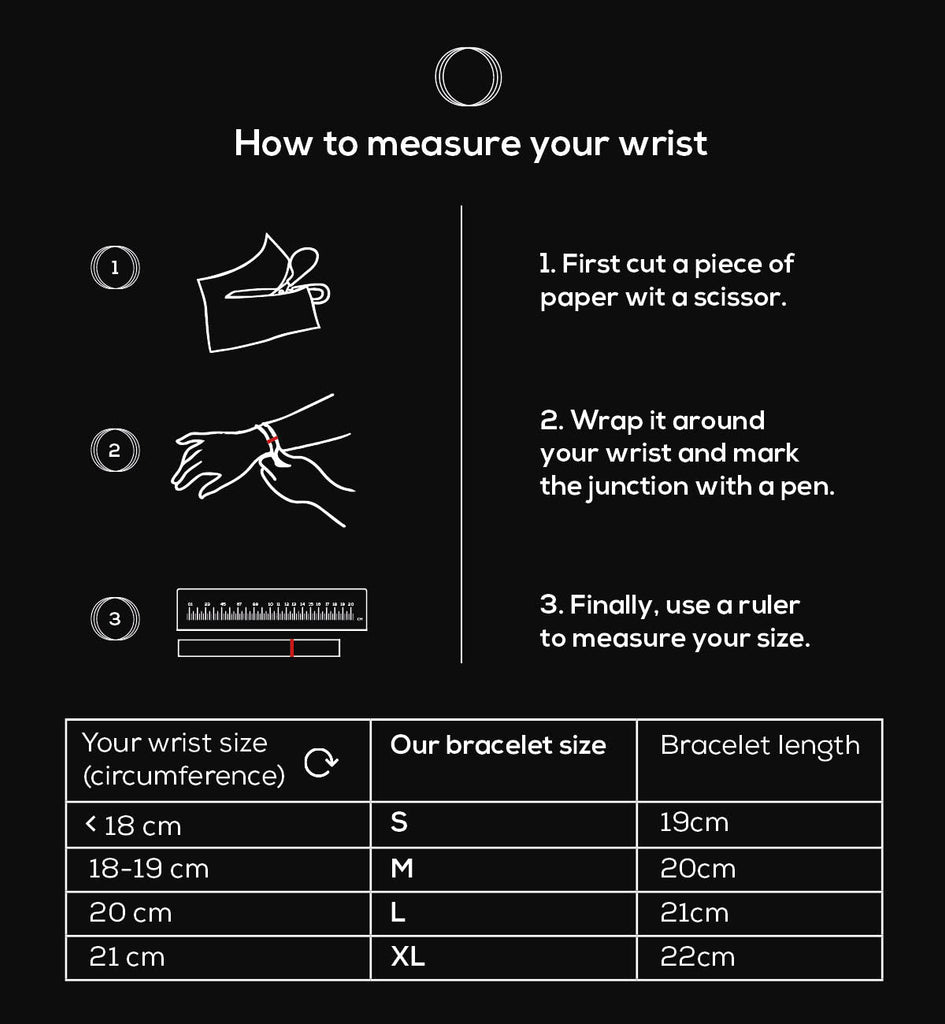 Men's Bracelet Size Chart Find Your Size